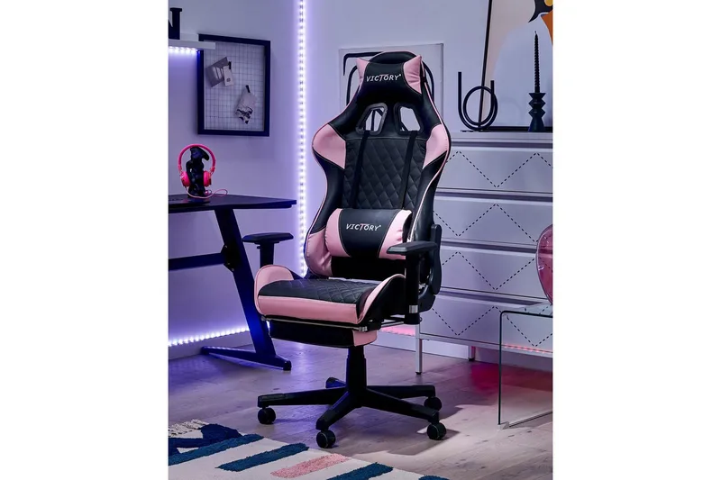 Gamingstol Victory Sort/Rosa - Sort/Rosa - Møbler - Borde - Spilleborde - Pokerbord