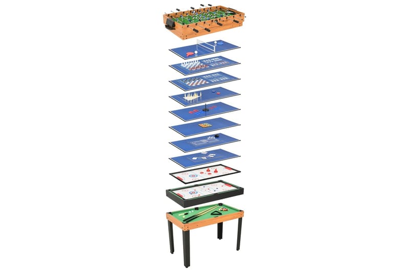 15-i-1 multi-spillebord 121 x 61 x 82 cm ahorn - Brun - Møbler - Borde - Spilleborde - Multi spillebord & kombibord