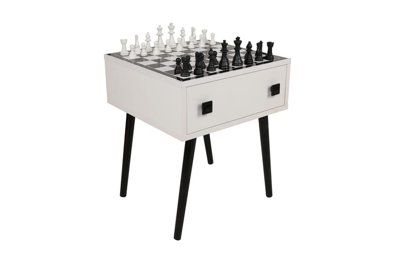 Marilla skakbord 50 cm - Hvid / Sort - Møbler - Borde - Spilleborde - Skakbord