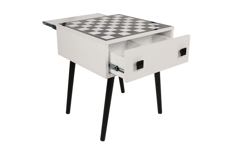 Marilla skakbord 50 cm - Hvid / Sort - Møbler - Borde - Spilleborde - Skakbord
