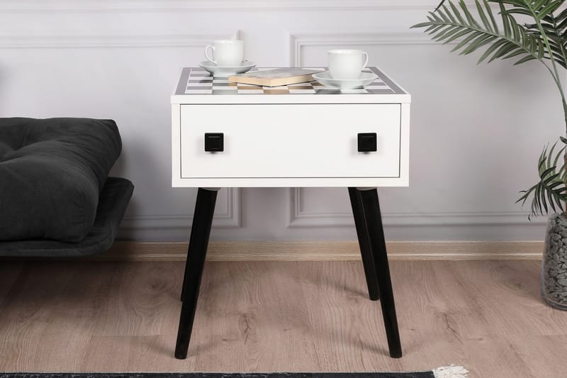 Marilla skakbord 50 cm - Hvid / Sort - Møbler - Borde - Spilleborde - Skakbord