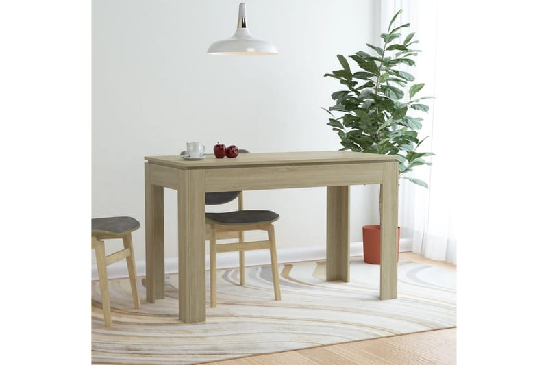 Spisebord 120 X 60 X 76 cm Spånplade Sonoma-Eg - Brun - Spisebord og køkkenbord