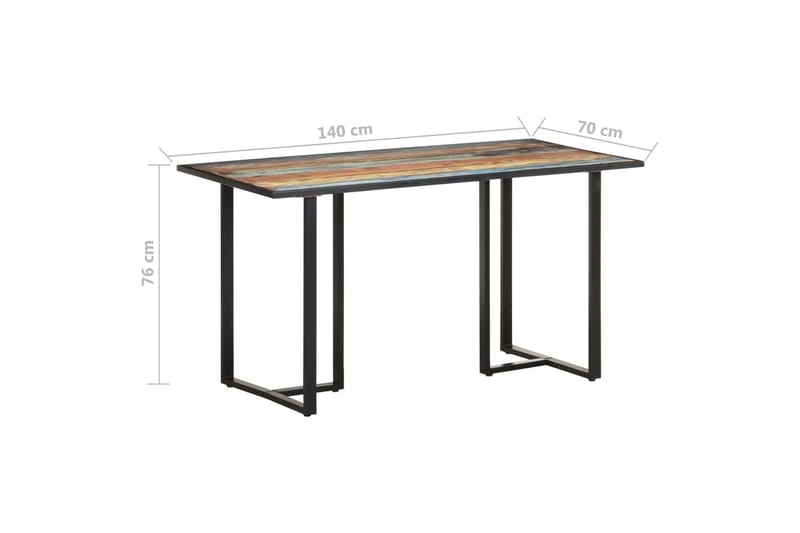 spisebord 140 cm massivt genanvendt træ - Flerfarvet - Møbler - Borde - Spisebord og køkkenbord