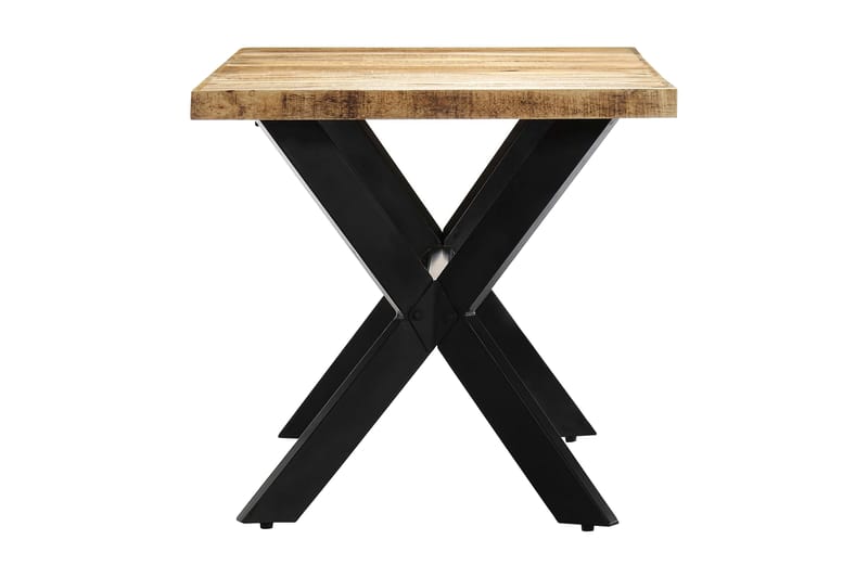 Spisebord 160 X 80 X 75 Cm Massivt Ru Mangotræ - Brun - Spisebord og køkkenbord