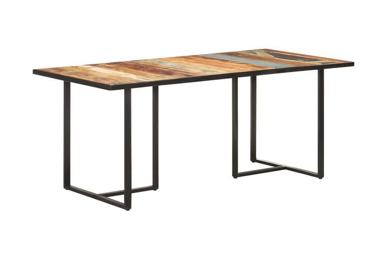 Spisebord 180 cm massivt Genbrugstræ - Brun - Spisebord og køkkenbord