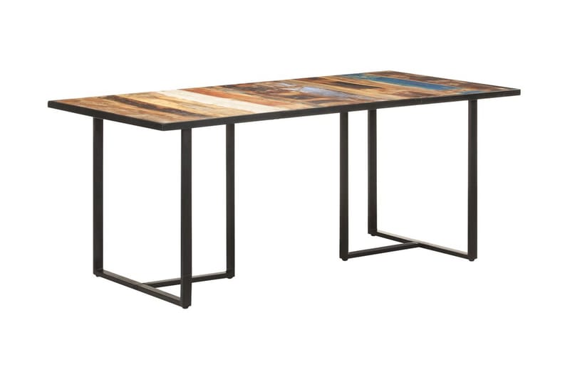 Spisebord 180 cm massivt Genbrugstræ - Brun - Møbler - Borde - Spisebord og køkkenbord