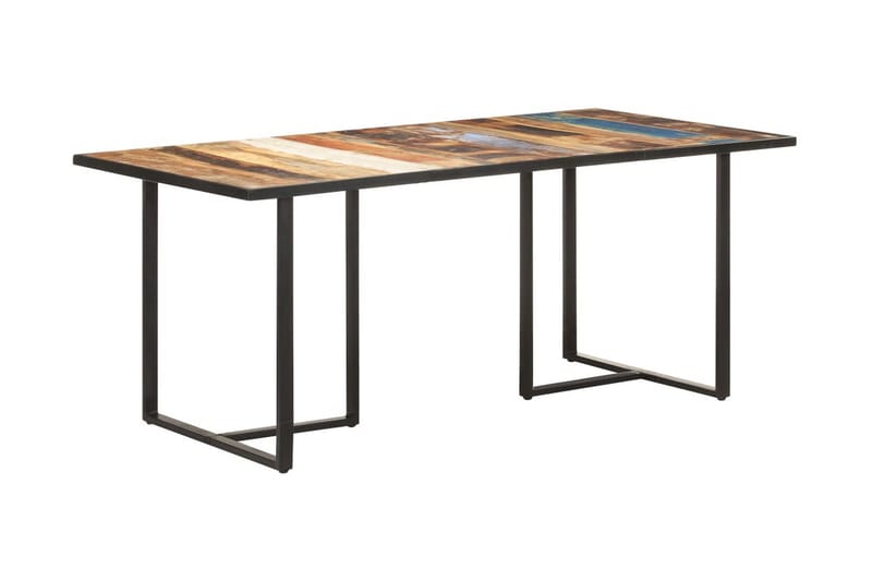 Spisebord 180 cm massivt Genbrugstræ - Brun - Spisebord og køkkenbord
