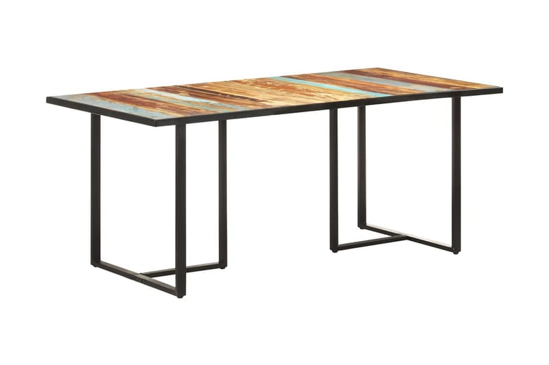 Spisebord 180 cm massivt Genbrugstræ - Brun - Møbler - Borde - Spisebord og køkkenbord