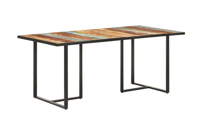 Spisebord 180 cm massivt Genbrugstræ - Brun - Møbler - Borde - Spisebord og køkkenbord