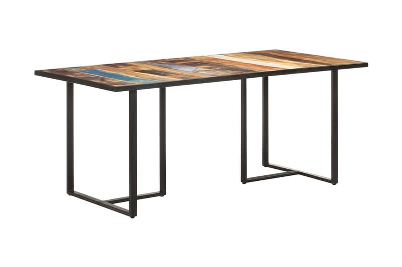Spisebord 180 cm massivt Genbrugstræ - Brun - Møbler - Borde - Spisebord og køkkenbord