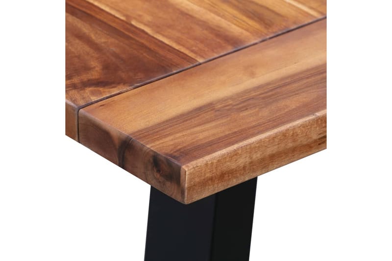 Spisebord 180X90X75 cm Massivt Akacietræ Og Glas - Spisebord og køkkenbord