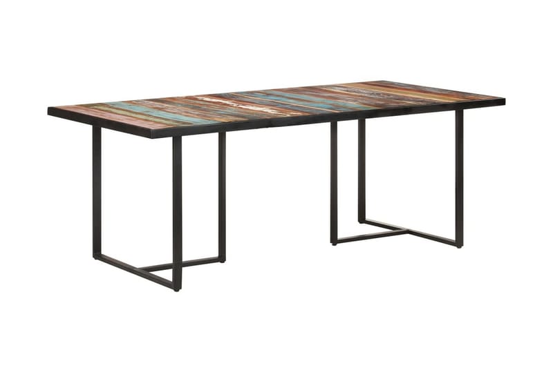 Spisebord 200 cm massivt Genbrugstræ - Brun - Møbler - Borde - Spisebord og køkkenbord