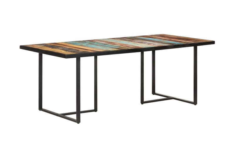 Spisebord 200 cm massivt Genbrugstræ - Brun - Møbler - Borde - Spisebord og køkkenbord