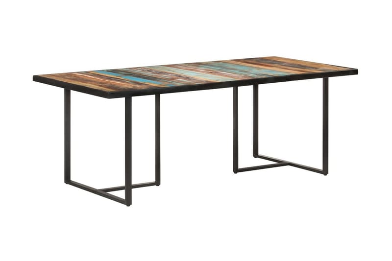 Spisebord 200 cm massivt Genbrugstræ - Brun - Møbler - Borde - Spisebord og køkkenbord