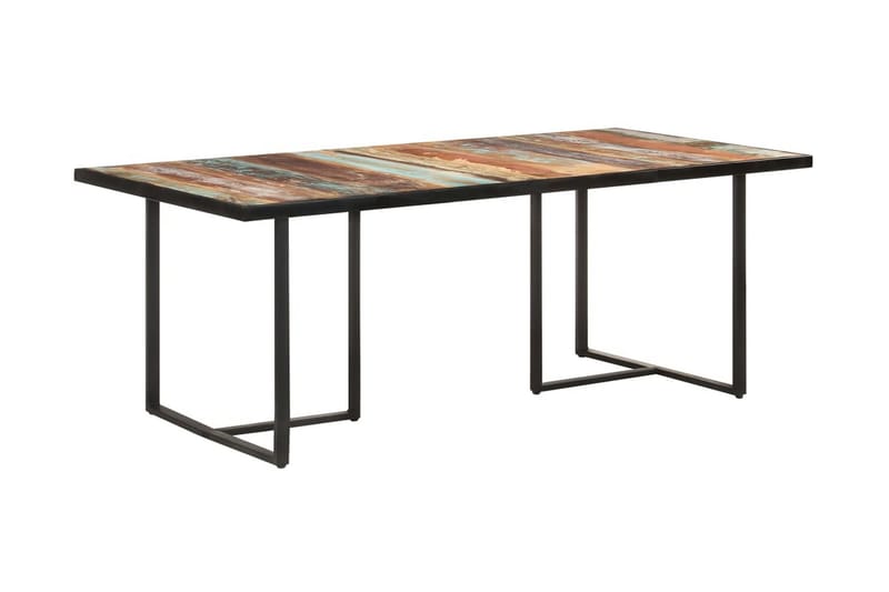 Spisebord 200 cm massivt Genbrugstræ - Brun - Møbler - Borde - Spisebord og køkkenbord