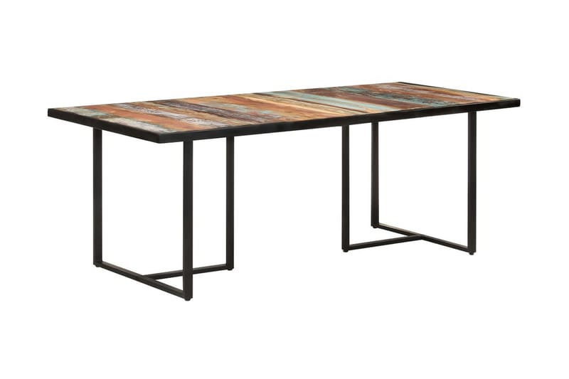 Spisebord 200 cm massivt Genbrugstræ - Brun - Møbler - Borde - Spisebord og køkkenbord