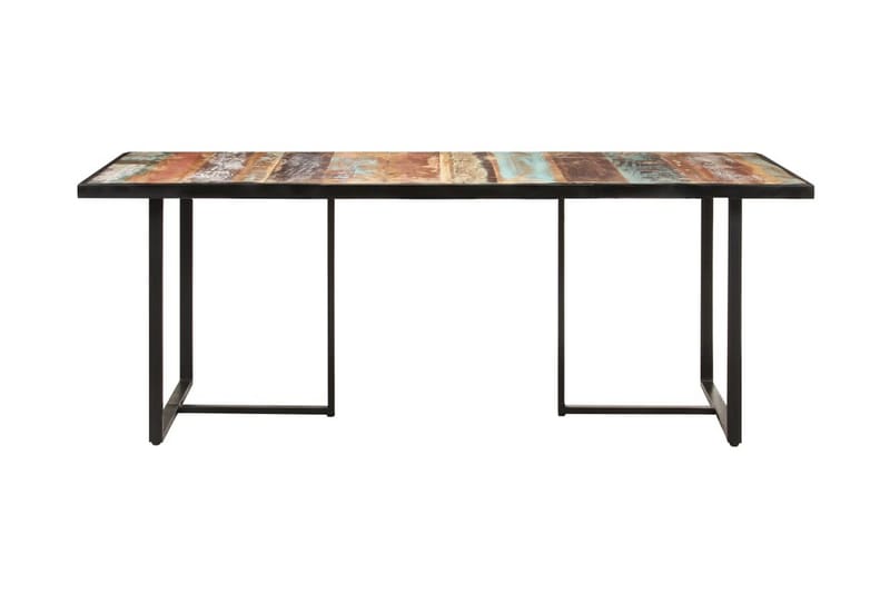 Spisebord 200 cm massivt Genbrugstræ - Brun - Spisebord og køkkenbord