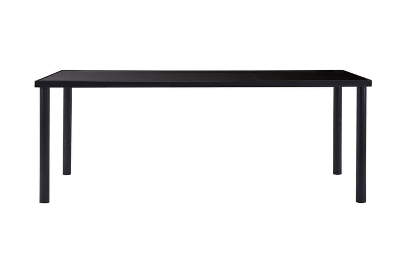 Spisebord 200 x 100 x 75 cm Hærdet Glas Sort - Sort - Spisebord og køkkenbord