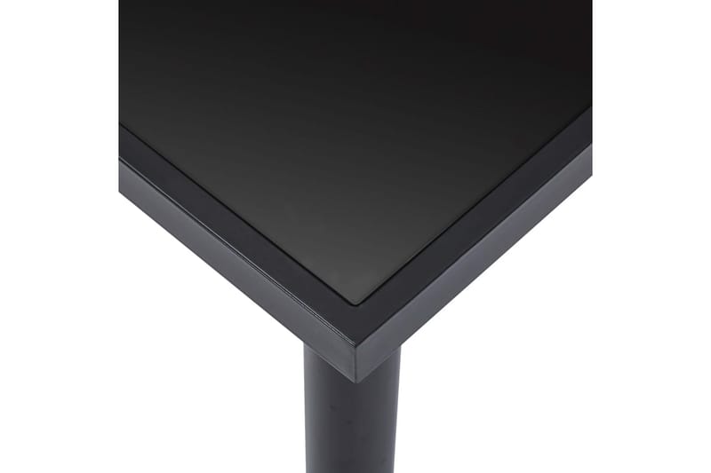 Spisebord 200 x 100 x 75 cm Hærdet Glas Sort - Sort - Spisebord og køkkenbord