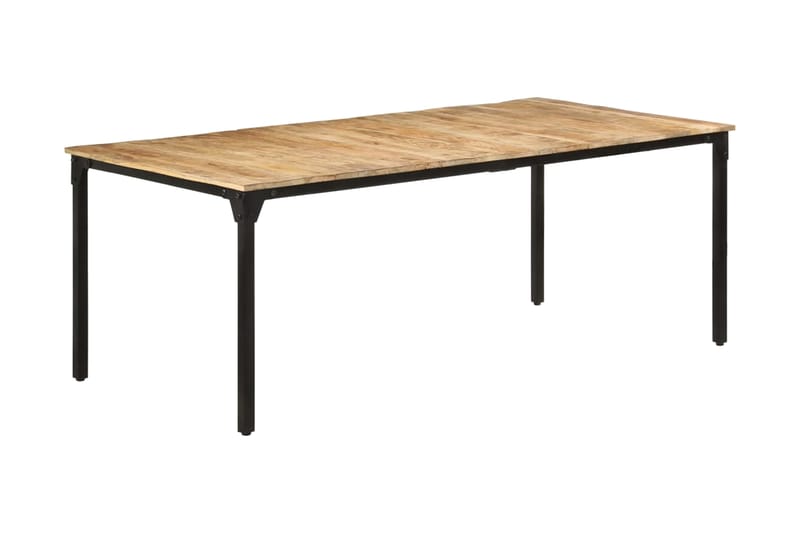 spisebord 200x100x76 cm ru mangotræ - Brun - Spisebord og køkkenbord