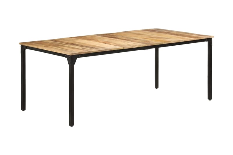 spisebord 200x100x76 cm ru mangotræ - Brun - Spisebord og køkkenbord