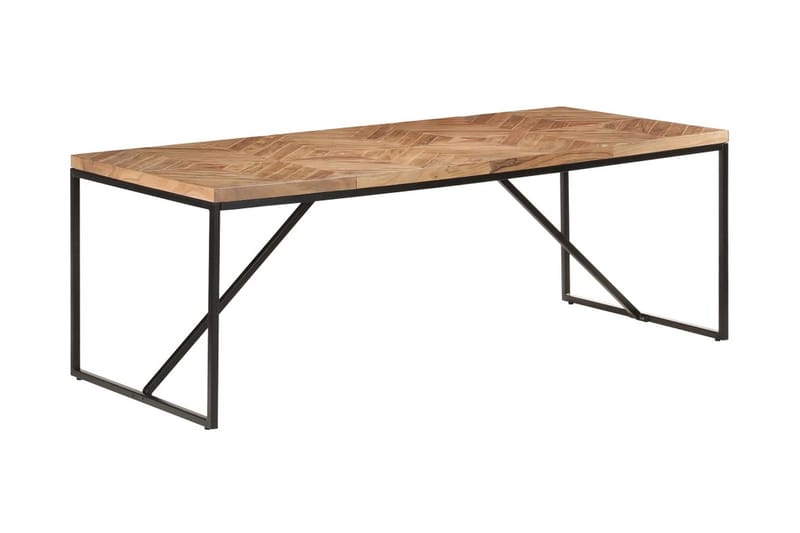 spisebord 200x90x76 cm massivt akacietræ og mangotræ - Brun - Møbler - Borde - Spisebord og køkkenbord