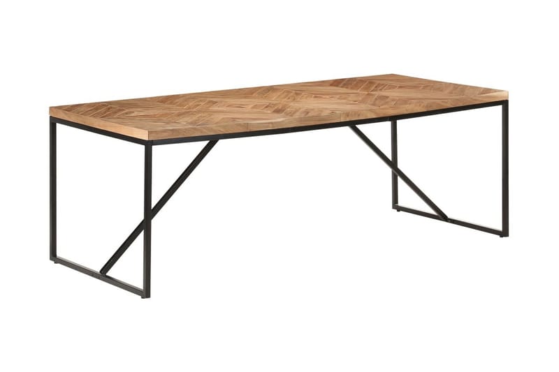 spisebord 200x90x76 cm massivt akacietræ og mangotræ - Brun - Møbler - Borde - Spisebord og køkkenbord