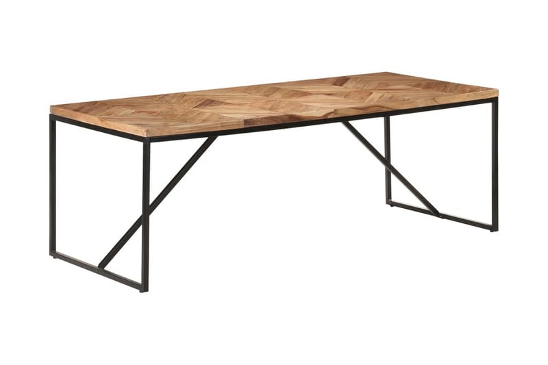 spisebord 200x90x76 cm massivt akacietræ og mangotræ - Brun - Møbler - Borde - Spisebord og køkkenbord