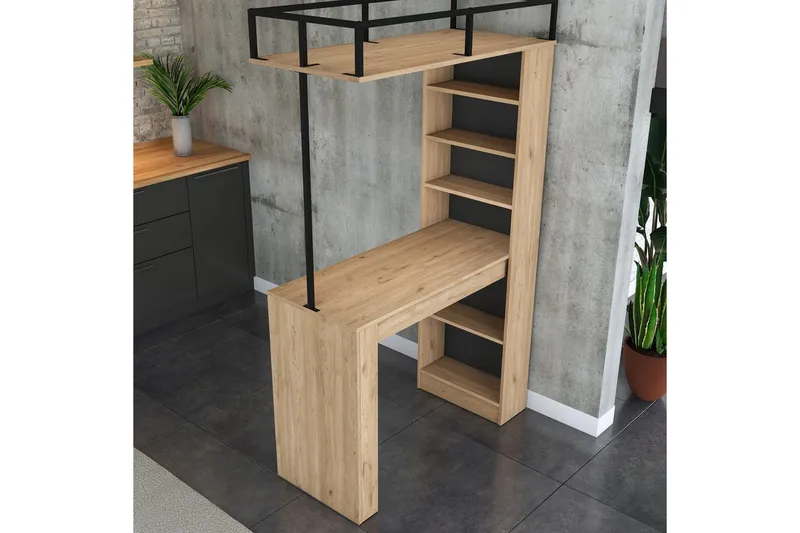 Spisebord Beloumont Valnød / Sort - Sort/Mørkebrun - Møbler - Borde - Spisebord og køkkenbord