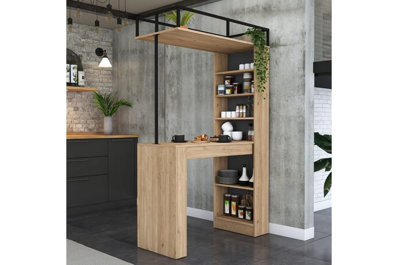 Spisebord Beloumont Valnød / Sort - Sort/Mørkebrun - Møbler - Borde - Spisebord og køkkenbord