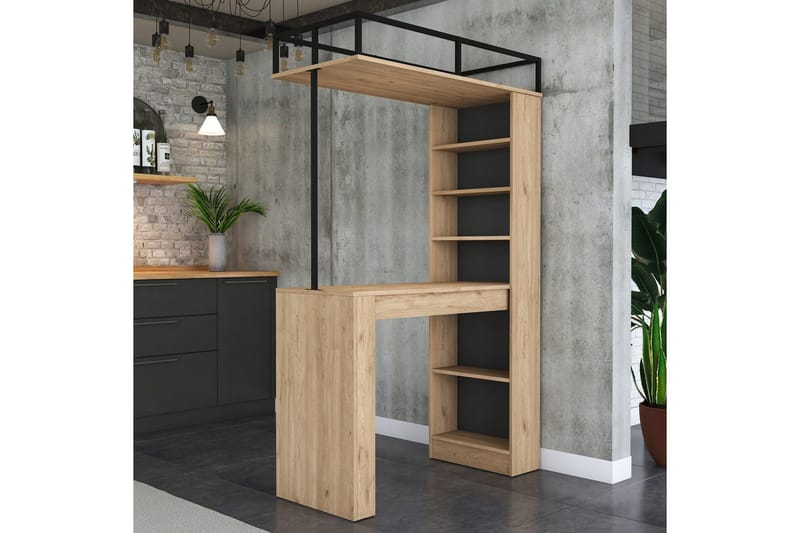 Spisebord Beloumont Valnød / Sort - Sort/Mørkebrun - Møbler - Borde - Spisebord og køkkenbord