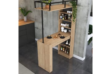 Spisebord Beloumont Valnød / Sort - Sort/Mørkebrun - Møbler - Borde - Spisebord og køkkenbord