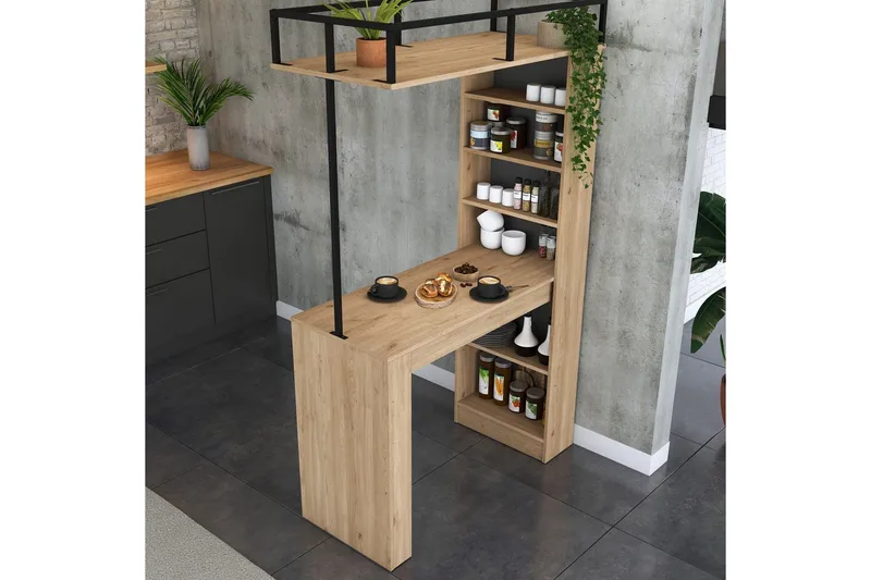 Spisebord Beloumont Valnød / Sort - Sort/Mørkebrun - Møbler - Borde - Spisebord og køkkenbord