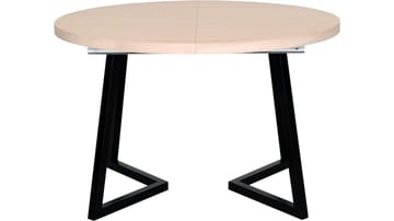 Spisebord Brisjö inkl. 2 Tillæg Ø120 - 200 cm - Hvidpigmenteret - Møbler - Borde - Spisebord og køkkenbord