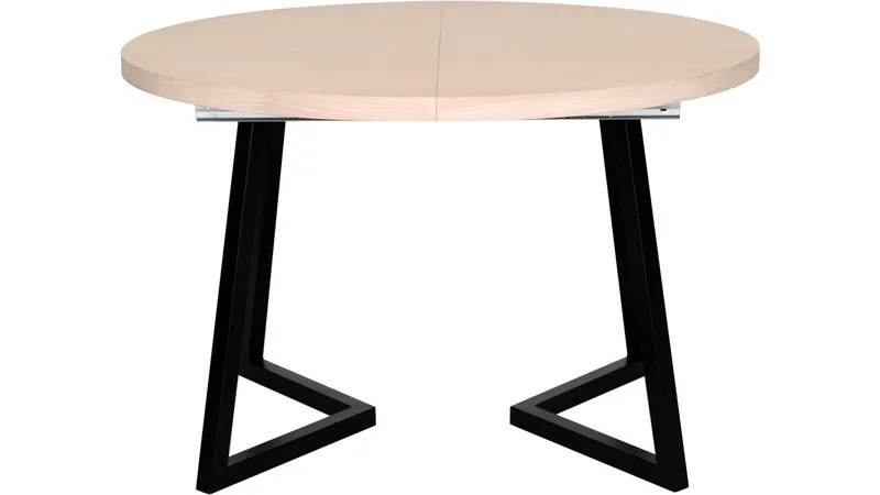Spisebord Brisjö inkl. 2 Tillæg Ø120 - 200 cm - Hvidpigmenteret - Møbler - Borde - Spisebord og køkkenbord