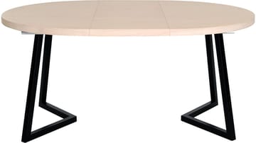Spisebord Brisjö inkl. 2 Tillæg Ø120 - 200 cm - Hvidpigmenteret - Møbler - Borde - Spisebord og køkkenbord