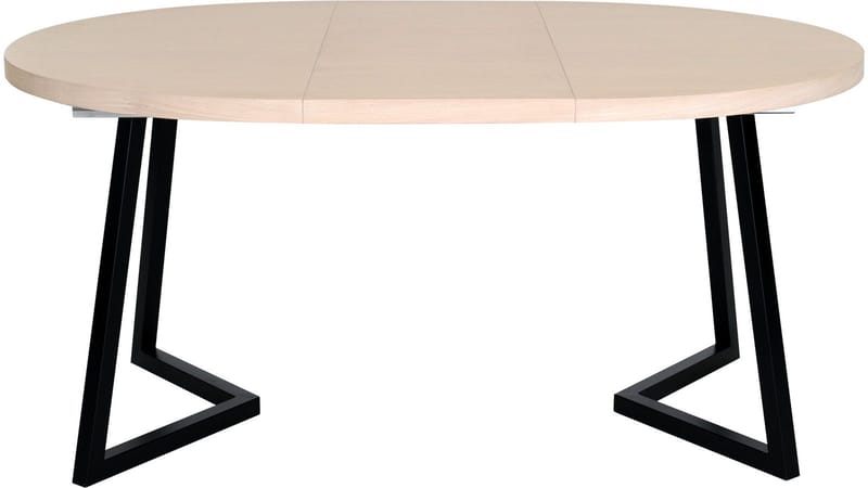 Spisebord Brisjö inkl. 2 Tillæg Ø120 - 200 cm - Hvidpigmenteret - Møbler - Borde - Spisebord og køkkenbord