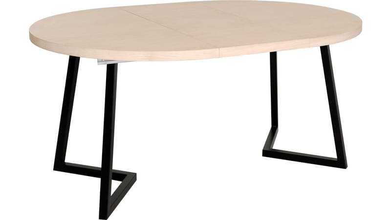 Spisebord Brisjö inkl. 2 Tillæg Ø120 - 200 cm - Hvidpigmenteret - Møbler - Borde - Spisebord og køkkenbord