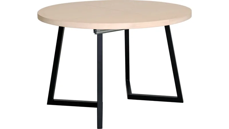 Spisebord Brisjö inkl. 2 Tillæg Ø120 - 200 cm, Hvidpigmenteret