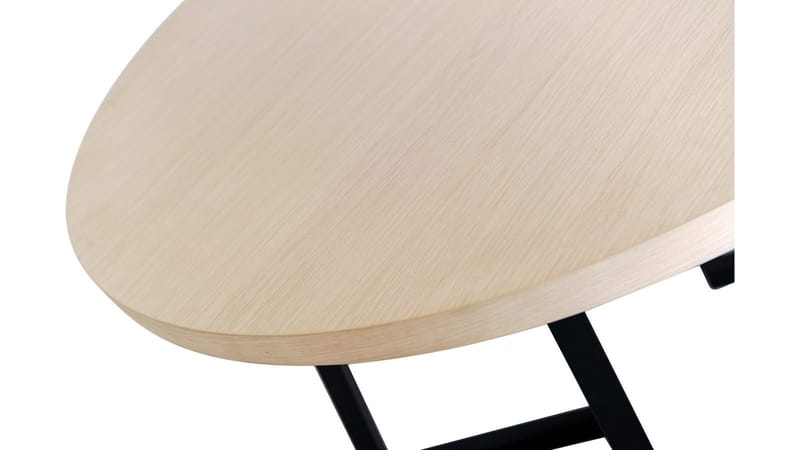 Spisebord Brisjö inkl. 2 Tillæg Ø120 - 200 cm - Hvidpigmenteret - Møbler - Borde - Spisebord og køkkenbord
