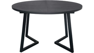 Spisebord Brisjö inkl. 2 Tillæg Ø120 - 200 cm - Sort - Møbler - Borde - Spisebord og køkkenbord