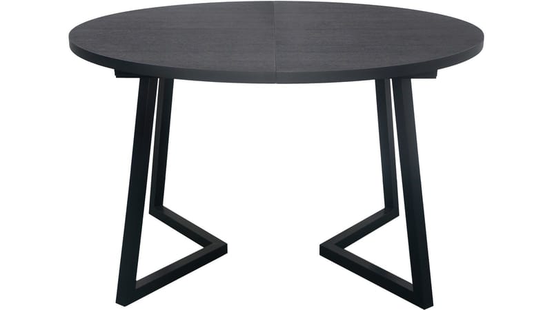Spisebord Brisjö inkl. 2 Tillæg Ø120 - 200 cm - Sort - Møbler - Borde - Spisebord og køkkenbord