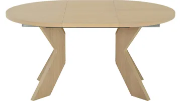 Spisebord Fjorden Med 2 Tillæg 105 cm - Hvidpigmenteret - Møbler - Borde - Spisebord og køkkenbord