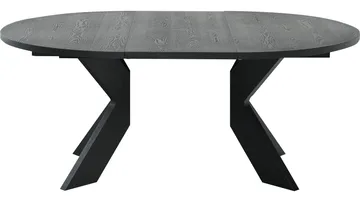 Spisebord Fjorden Med 2 Tillæg 130 cm - Sort - Møbler - Borde - Spisebord og køkkenbord