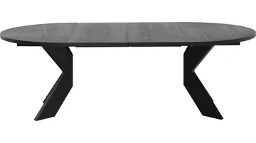 Spisebord Fjorden Med 2 Tillæg 130 cm - Sort - Møbler - Borde - Spisebord og køkkenbord