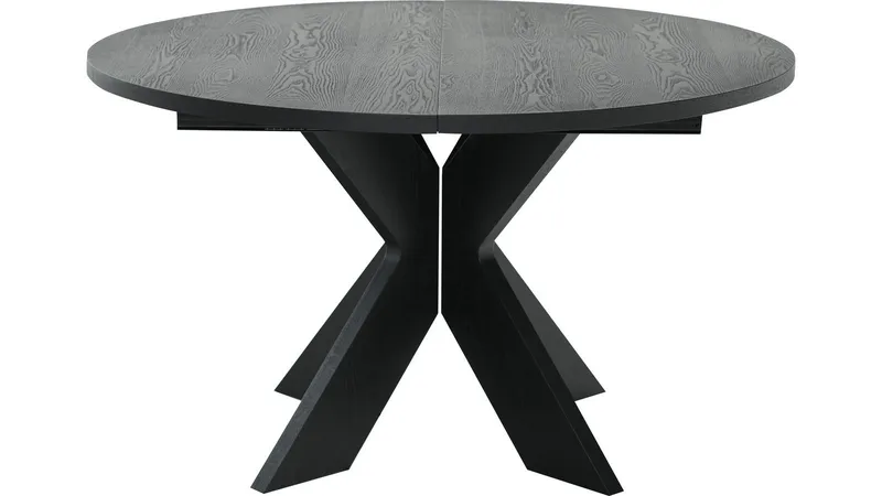 Spisebord Fjorden Med 2 Tillæg 130 cm, Sort