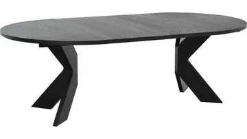Spisebord Fjorden Med 2 Tillæg 130 cm - Sort - Møbler - Borde - Spisebord og køkkenbord