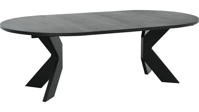 Spisebord Fjorden Med 2 Tillæg 130 cm - Sort - Møbler - Borde - Spisebord og køkkenbord