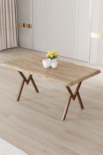 Spisebord Hanah Home Akort (130 x 73 x 80 cm) Atlantic fyr brun - Møbler - Borde - Spisebord og køkkenbord