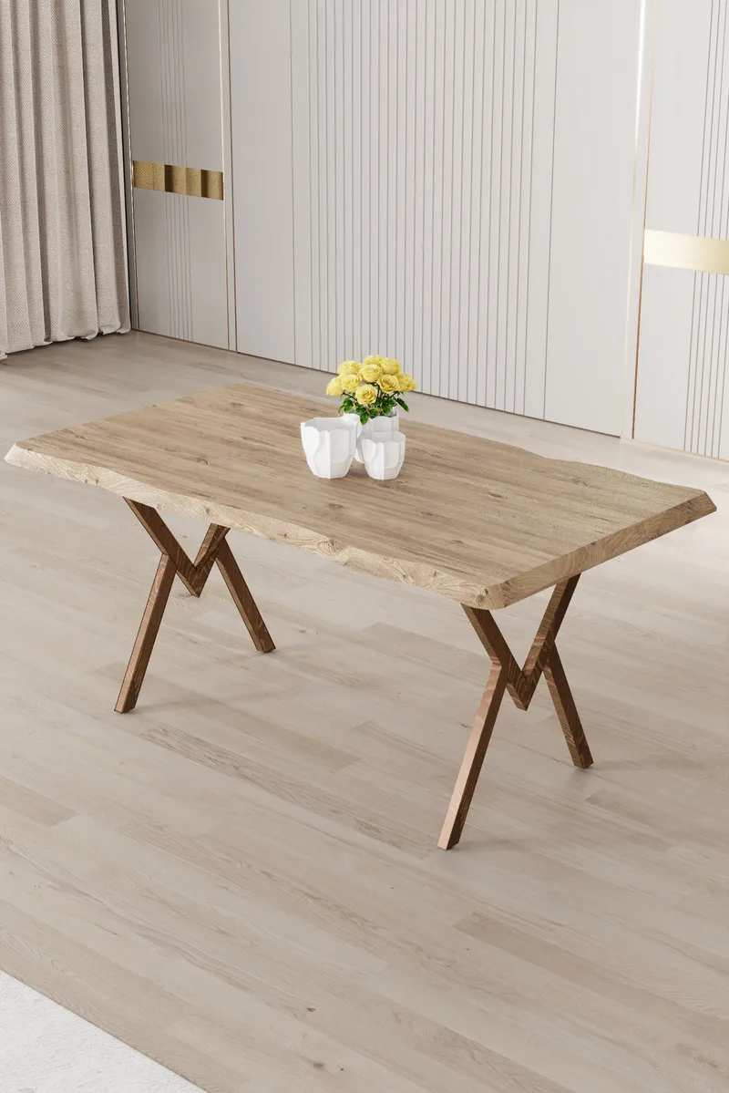 Spisebord Hanah Home Akort (130 x 73 x 80 cm) Atlantic fyr brun - Møbler - Borde - Spisebord og køkkenbord